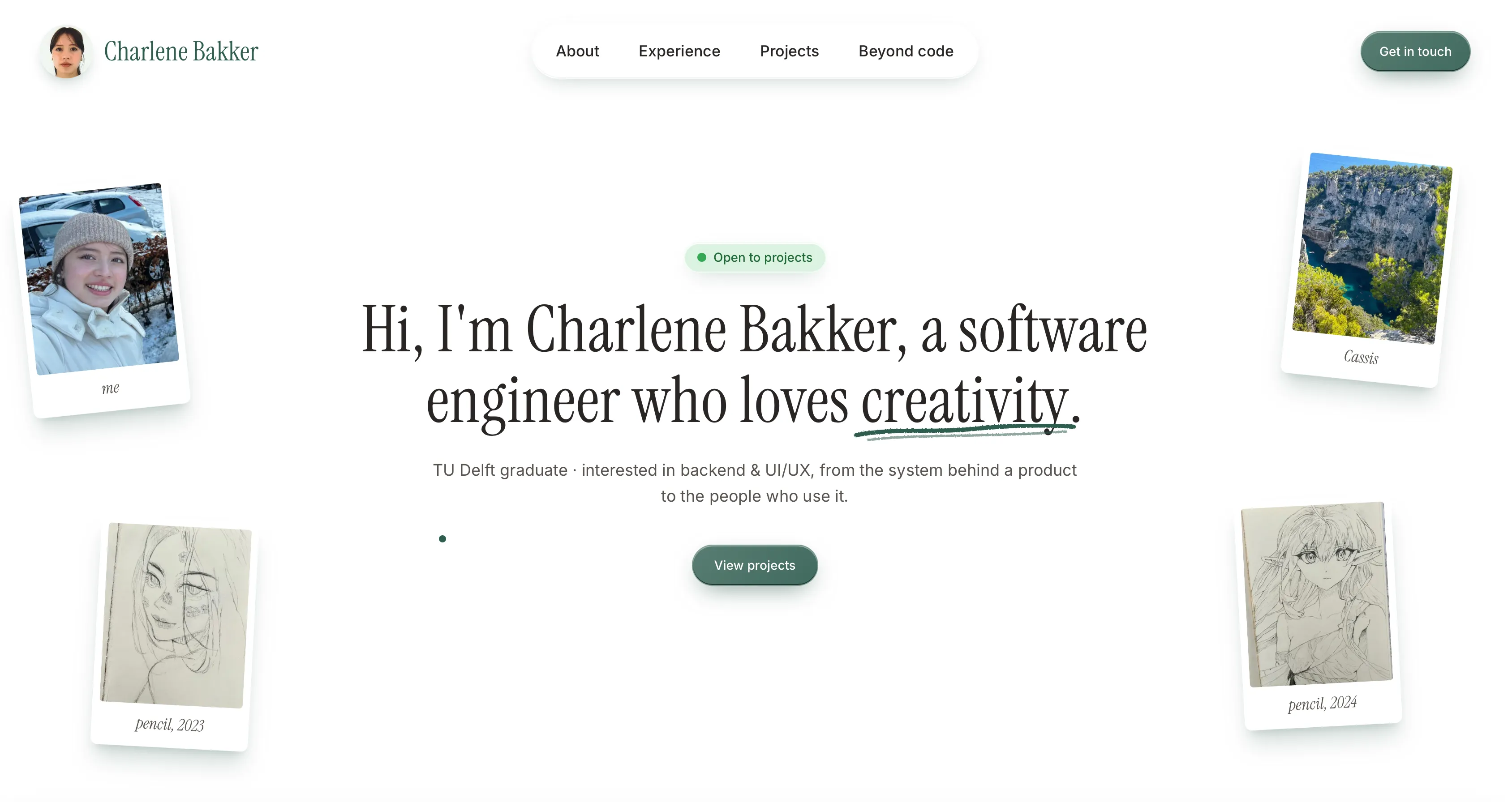 Screenshot of This portfolio